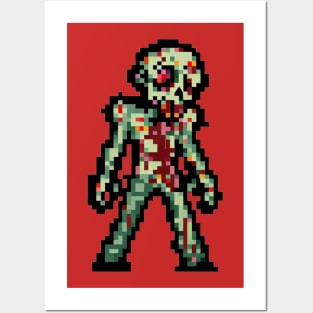 Zombie Pixel Art Posters and Art